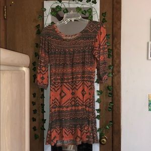 Orange and Grey Dress